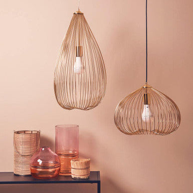 Lavis 1 Bulb Gold Pendant Light