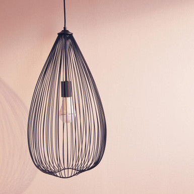 Lavis Teardrop Black Pendant Light