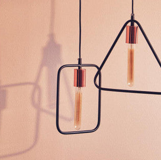 Lavis Black & Copper Pendant Light