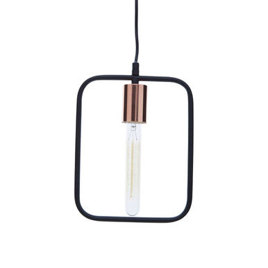 Lavis Black & Copper Pendant Light