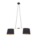 Leni 2 Bulbs Matte Black Modern Pendant Light