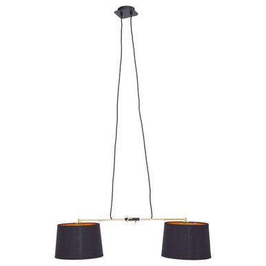 Leni 2 Bulbs Matte Black Modern Pendant Light
