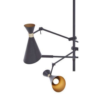Linox 3 Shade Black & Gold Pendant