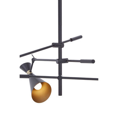 Linox 3 Shade Black & Gold Pendant