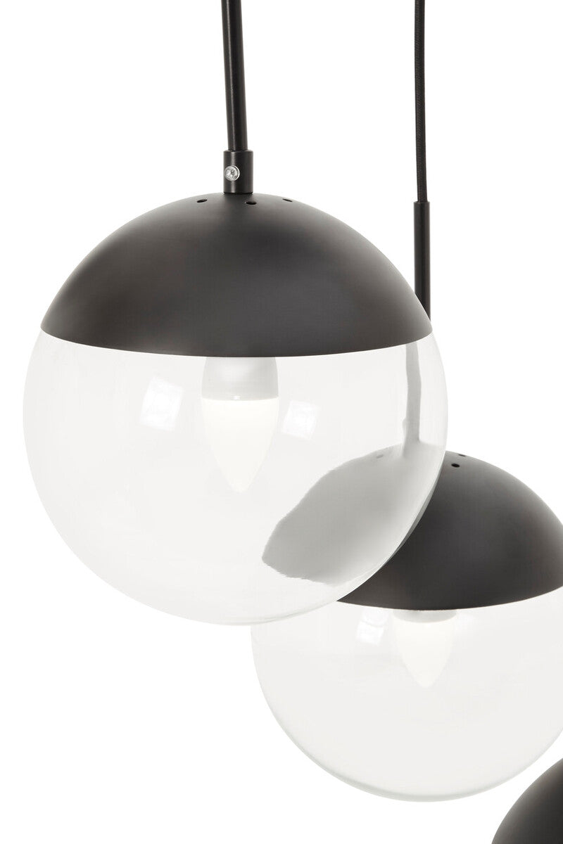 Revive Dia 3 Glass Black Scandinavian Pendant Light