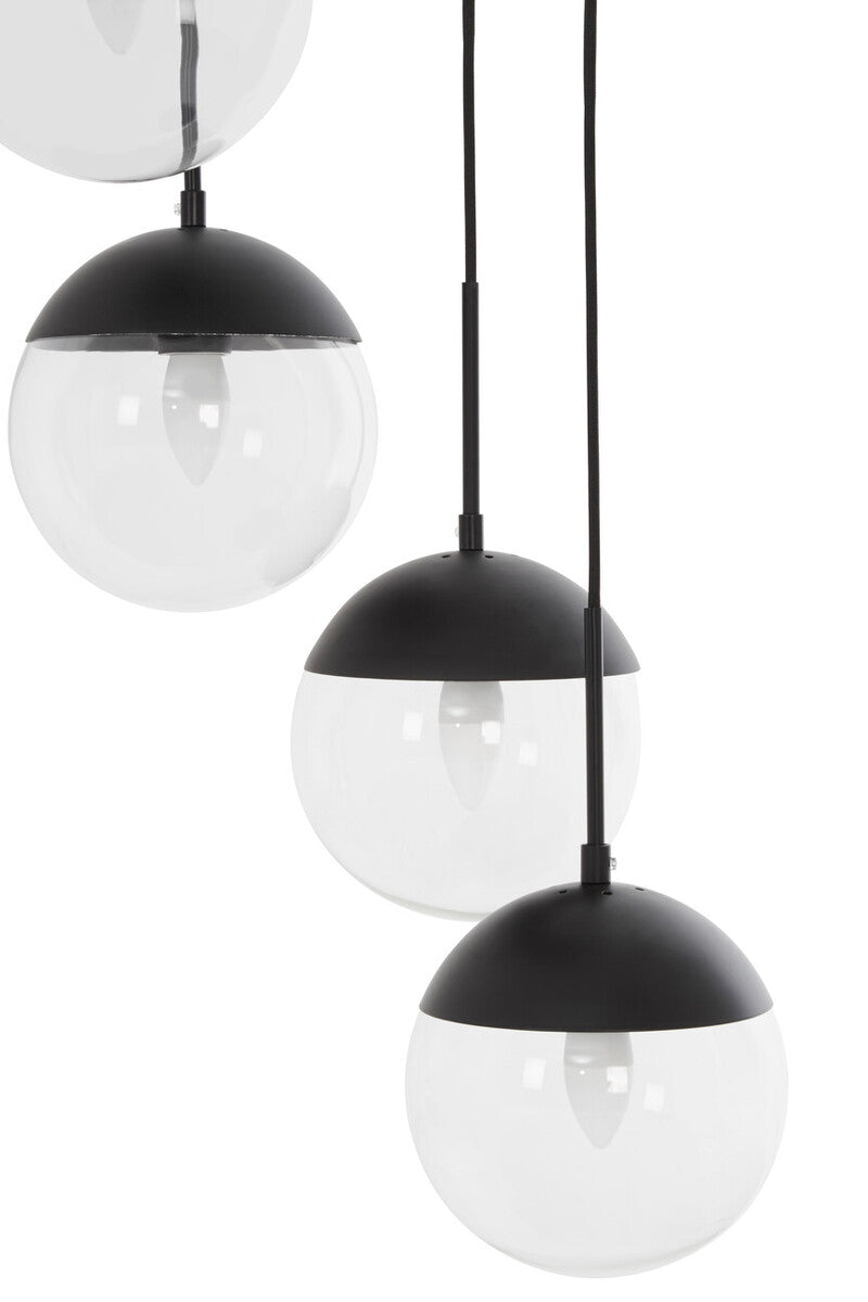 Revive Dia 3 Glass Black Scandinavian Pendant Light