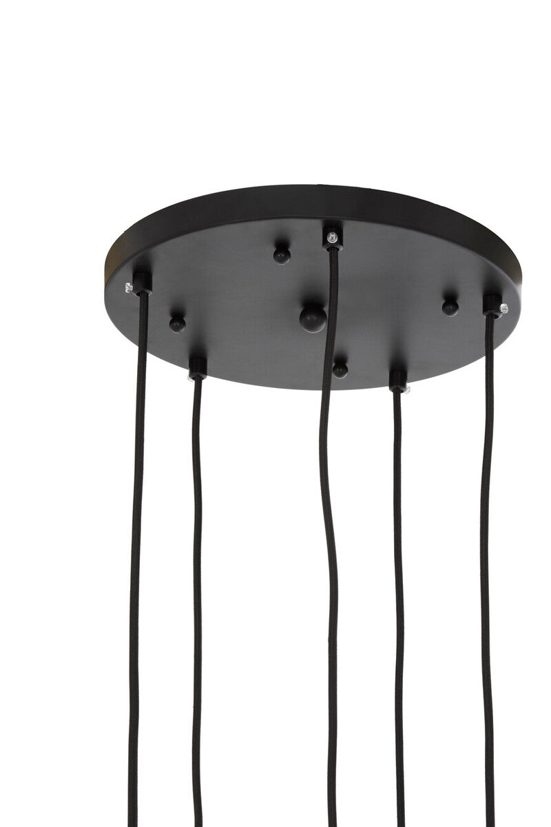Revive 5 Globe Marble Black Contemporary Pendant Light