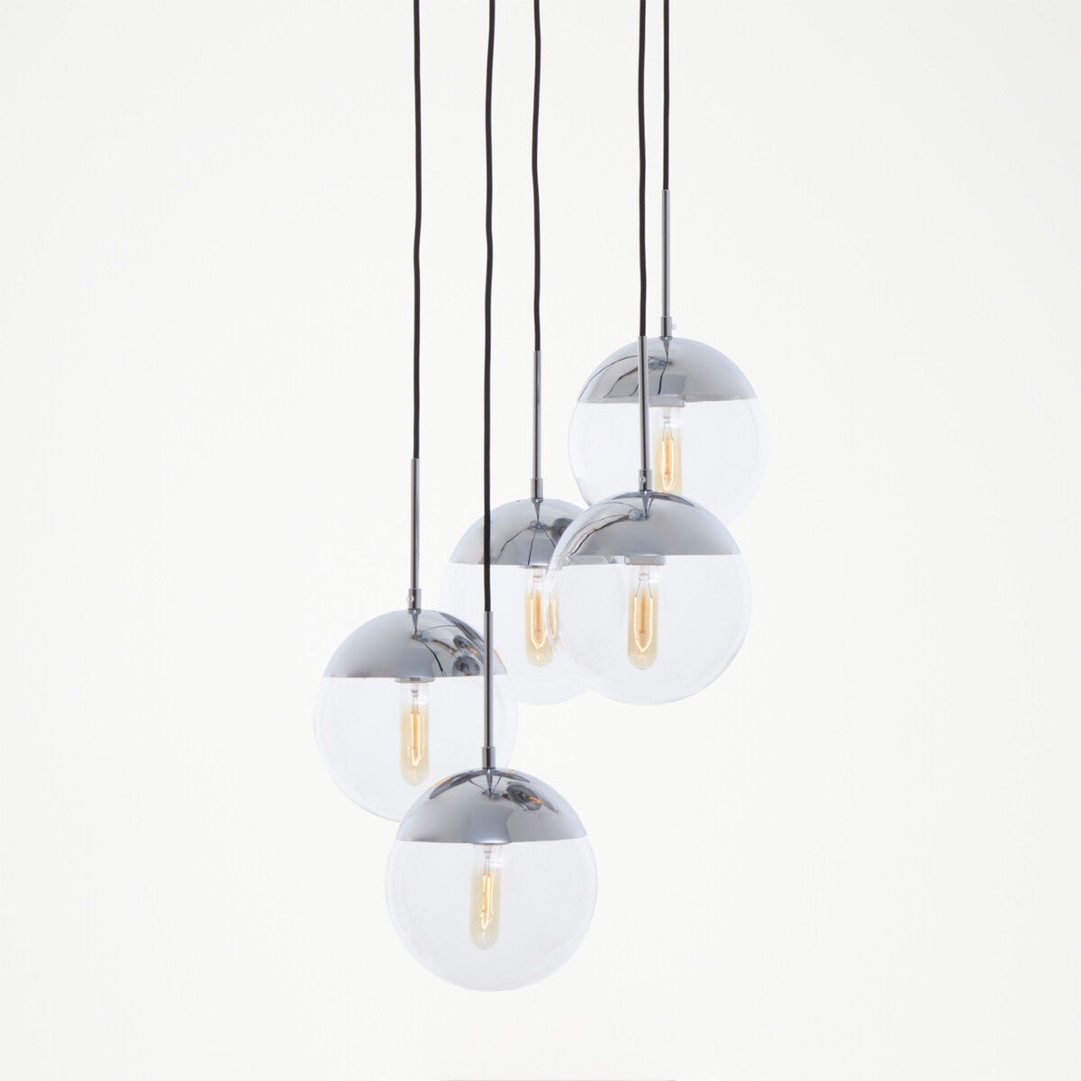 Revive Chrome Five Pendant Lights
