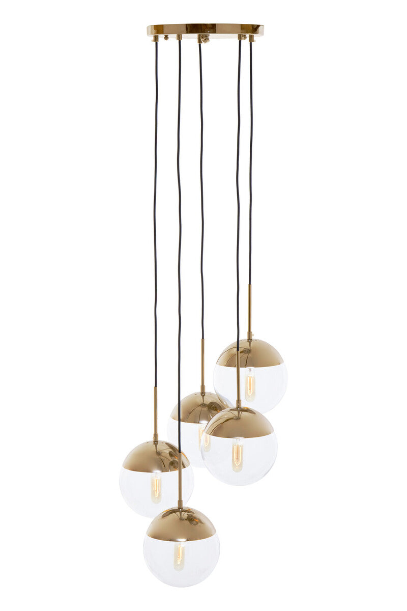 Revive Gold Five Pendant Lights