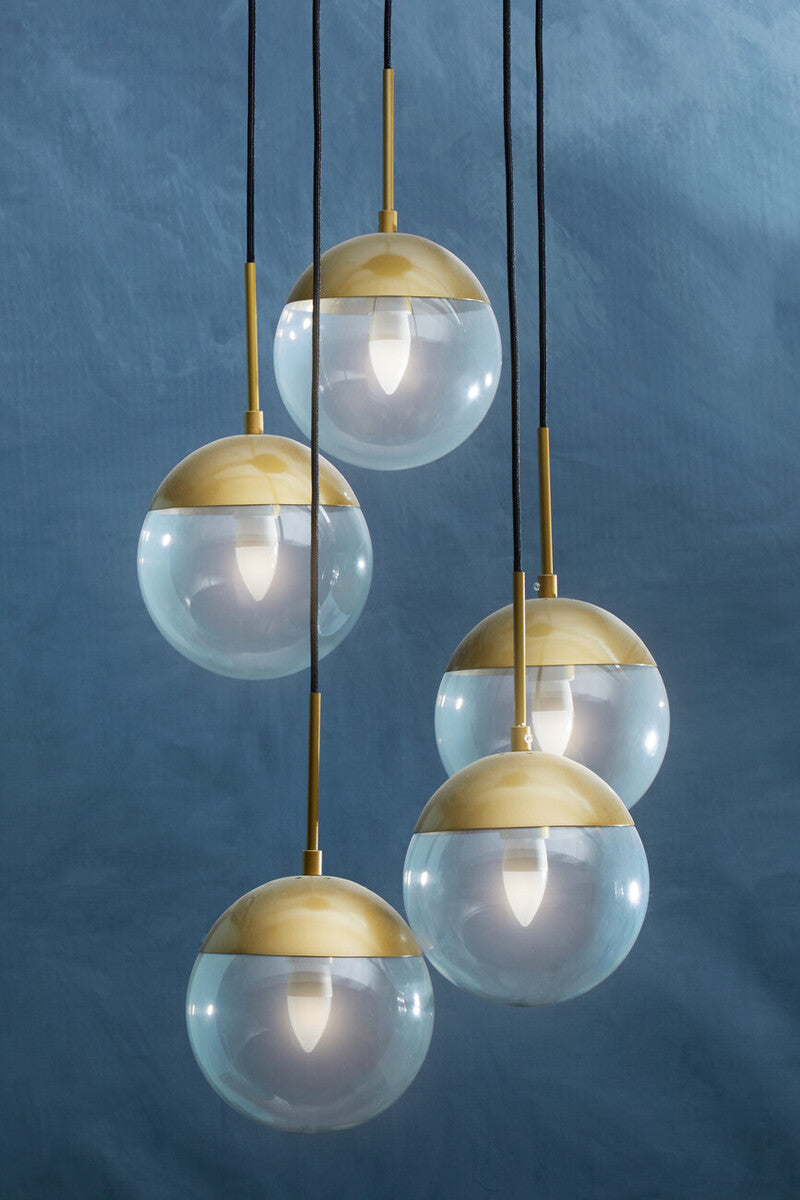 Revive Gold Five Pendant Lights