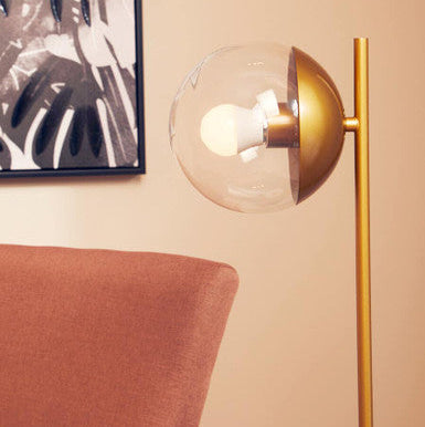 Revive Gold Metal Table Lamp With White Marble Base