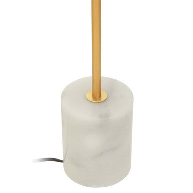 Revive Gold Metal Table Lamp With White Marble Base