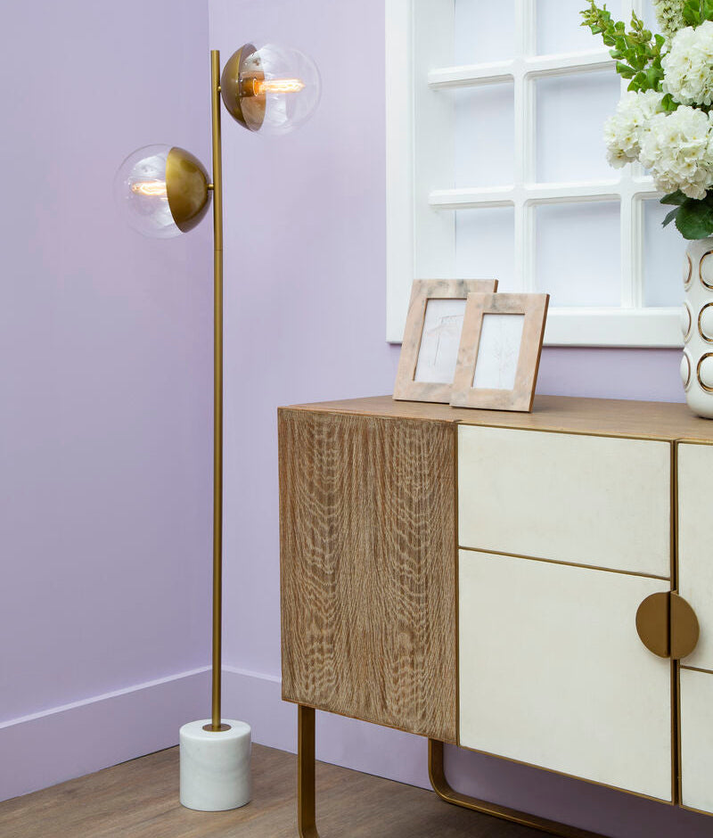 Revive Two Light Gold Floor Lamp