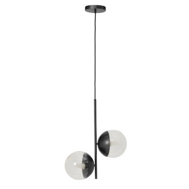 Revive Black 2 Bulb Pendant Light
