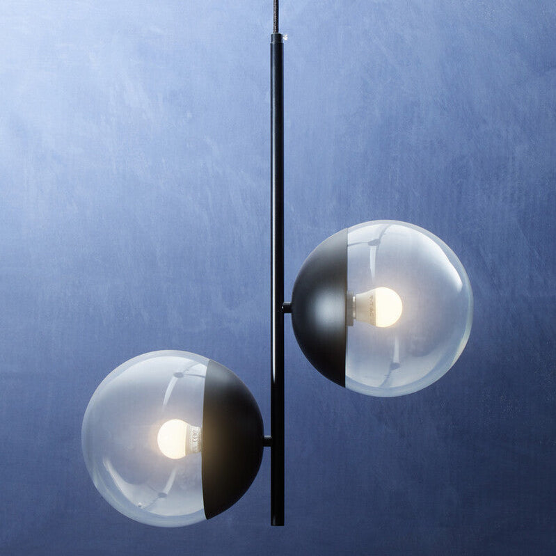 Revive Black 2 Bulb Pendant Light