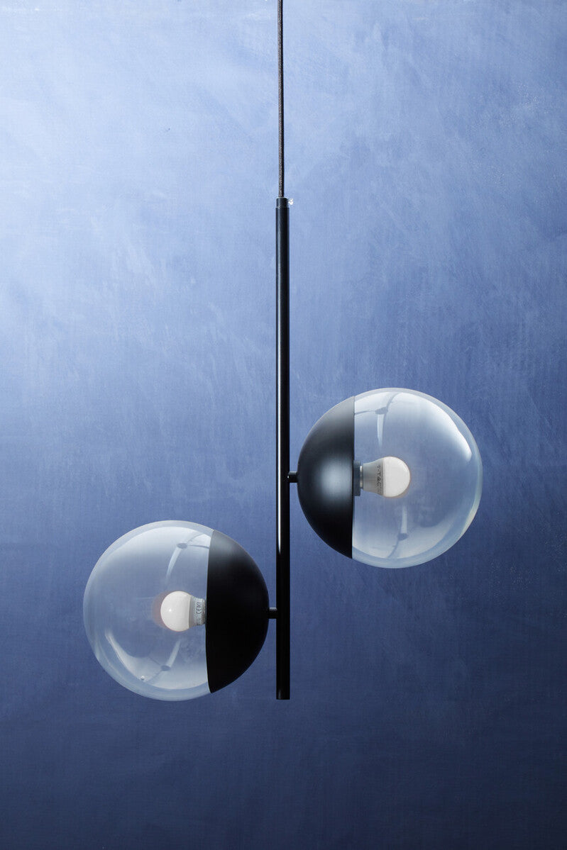 Revive Black 2 Bulb Pendant Light