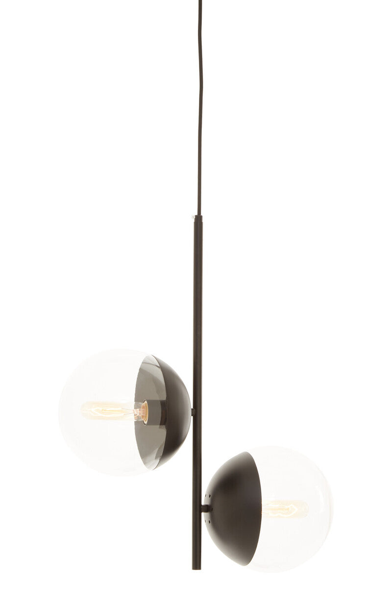 Revive Black 2 Bulb Pendant Light