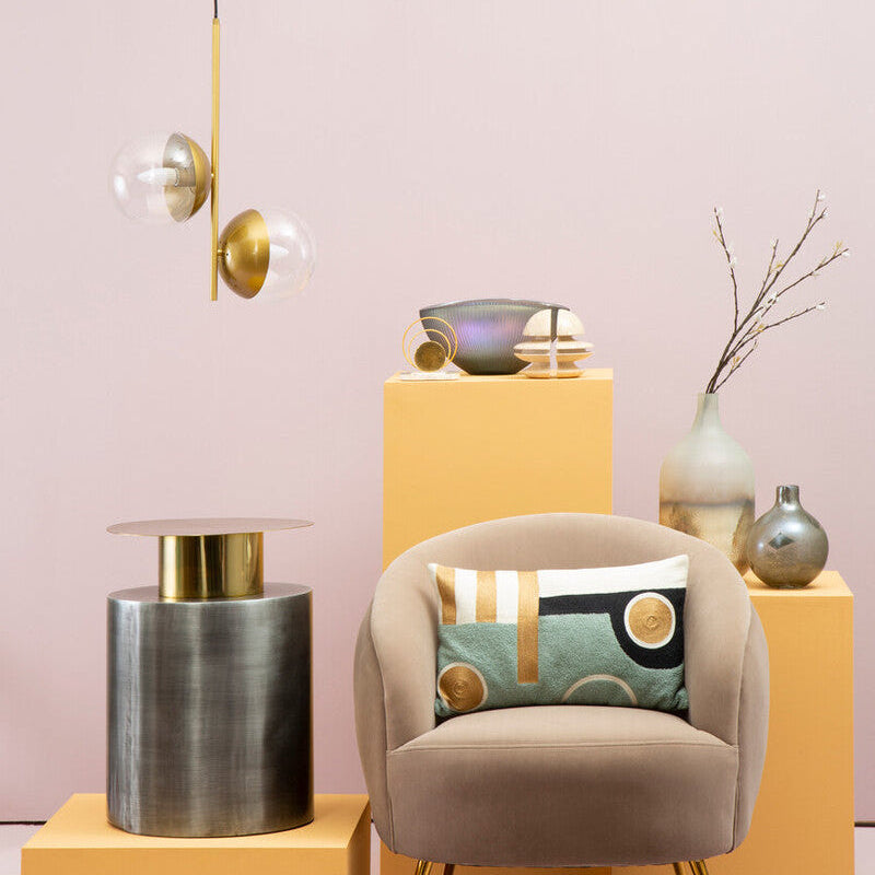 Revive Gold Pendant Light With Two Glass Shades