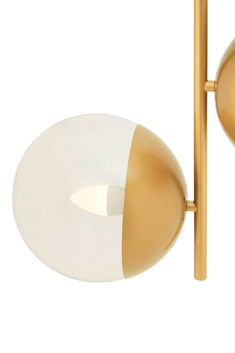 Revive Gold Pendant Light With Two Glass Shades