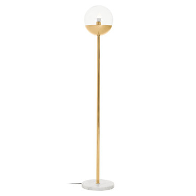Revive Gold Metal Floor Lamp With White Marble Base