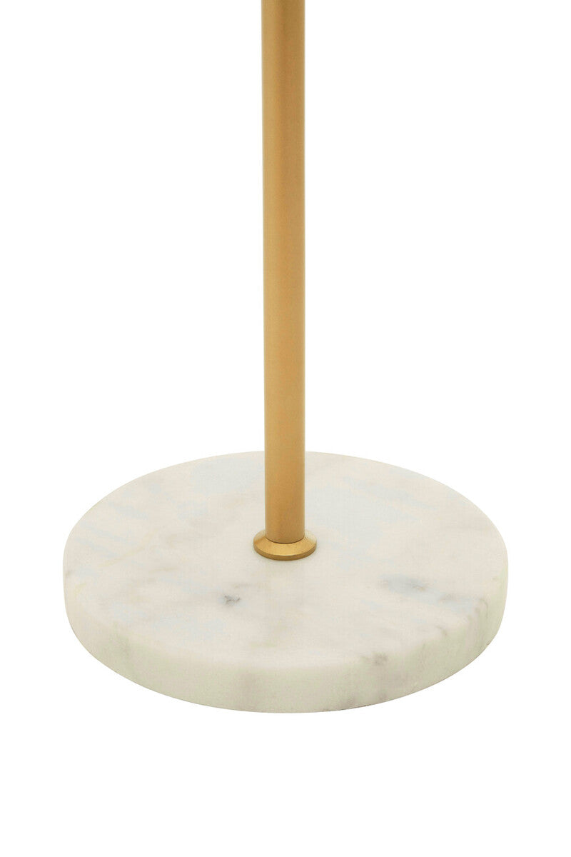Revive Gold Metal Floor Lamp With White Marble Base