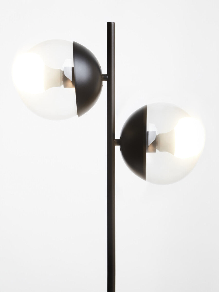Revive Two Light Black Metal & Marble Table Lamp