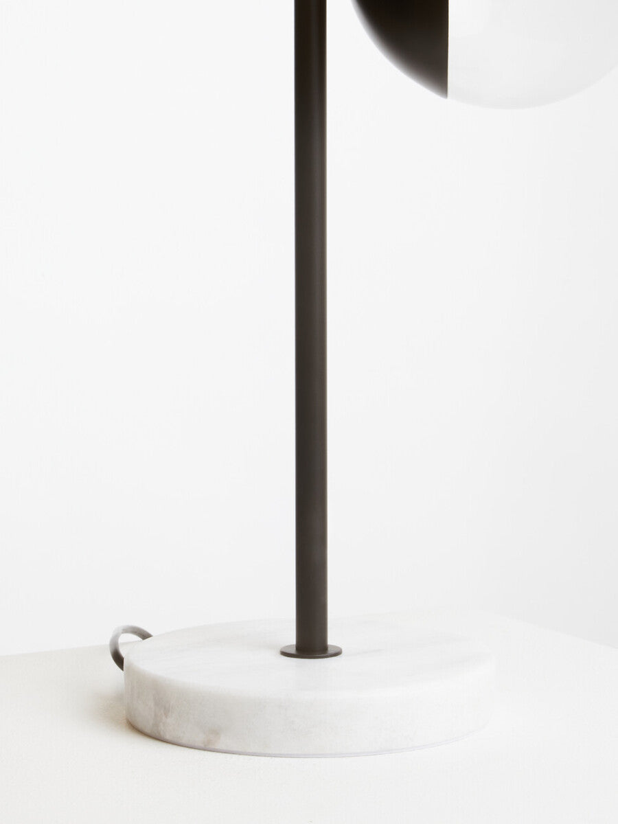 Revive Two Light Black Metal & Marble Table Lamp