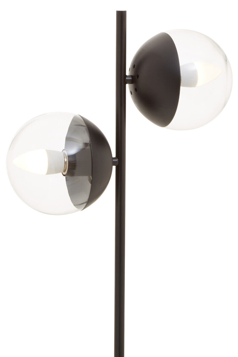 Revive Two Light Black Metal & Marble Table Lamp