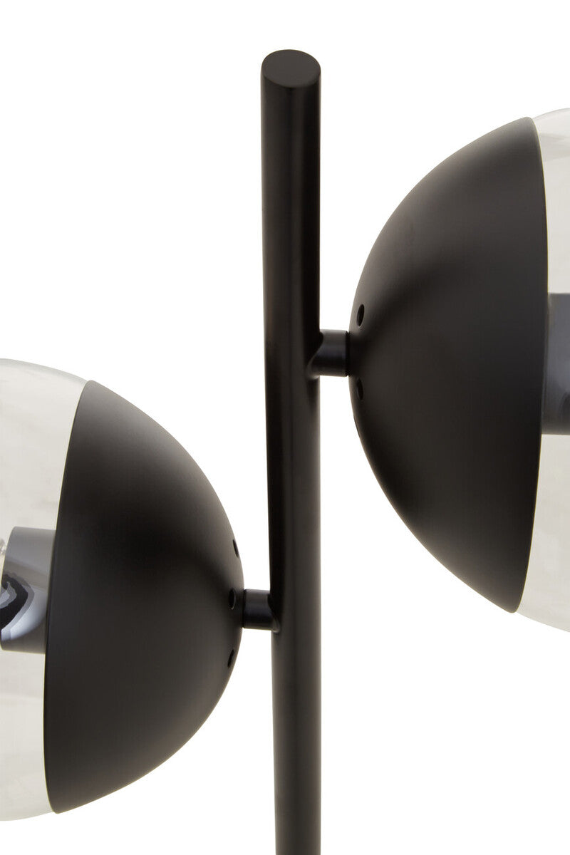 Revive Two Light Black Metal & Marble Table Lamp