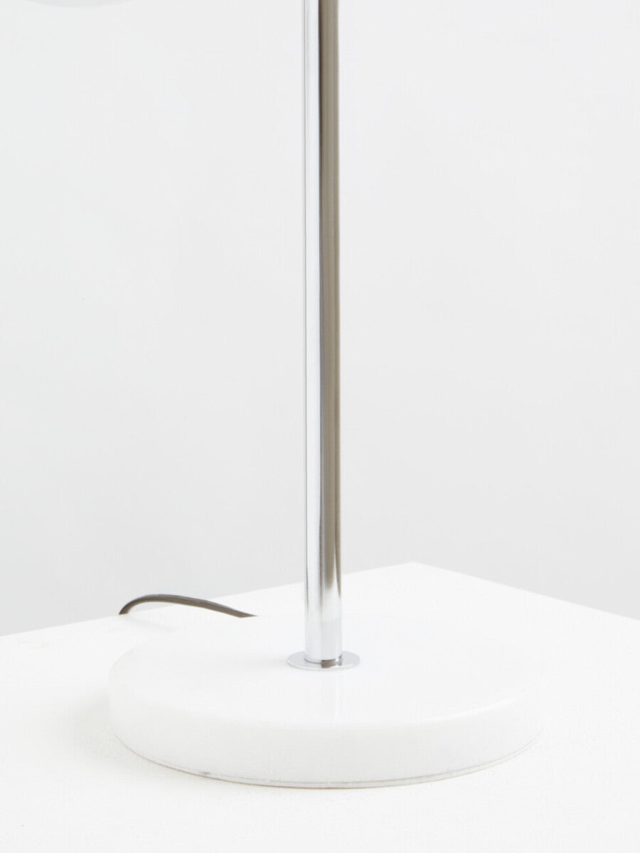 Revive Two Light Chrome & White Marble Table Lamp