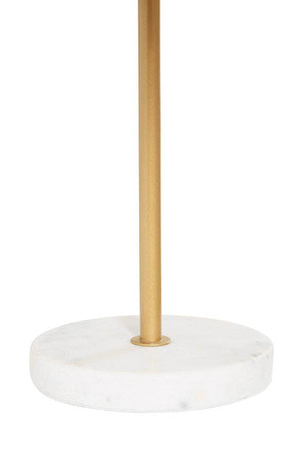Revive Two Light Gold Table Lamp With White Marble Base