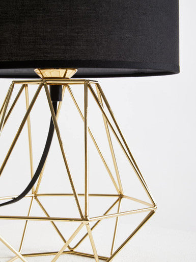 Wyra Black & Gold Table Lamp