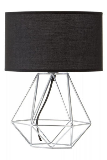 Wyra Black & Chrome Table Lamp