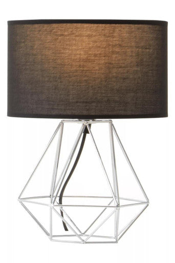 Wyra Black & Chrome Table Lamp