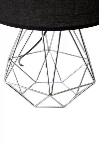 Wyra Black & Chrome Table Lamp