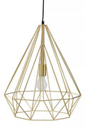 Wyra Champagne Gold Conical Pendant Light