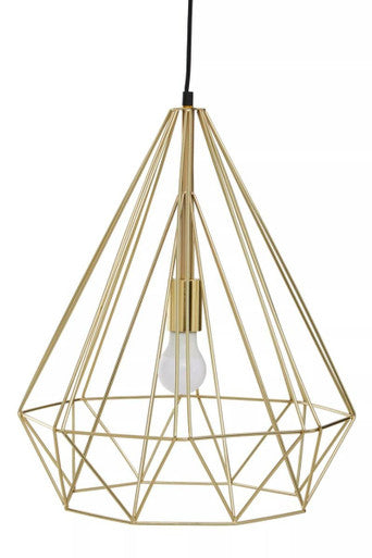 Wyra Champagne Gold Conical Pendant Light
