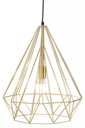 Wyra Champagne Gold Conical Pendant Light