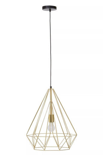 Wyra Champagne Gold Conical Pendant Light