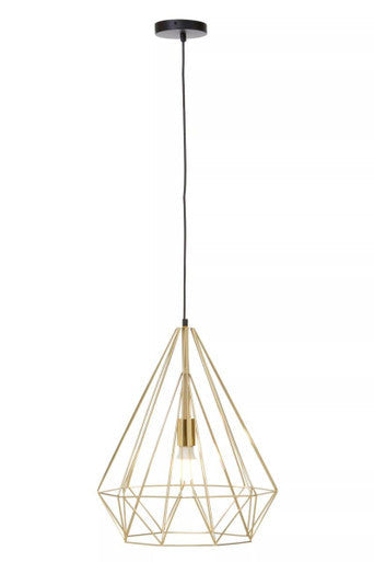 Wyra Champagne Gold Conical Pendant Light