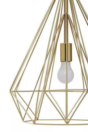 Wyra Champagne Gold Conical Pendant Light