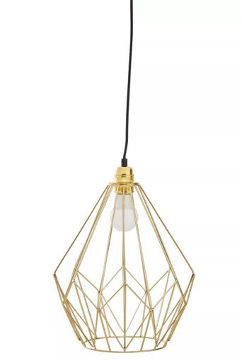 Wyra Champagne Gold Frame Pendant Light