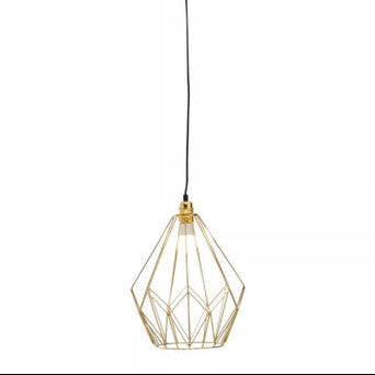 Wyra Champagne Gold Frame Pendant Light