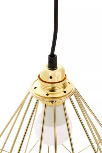 Wyra Champagne Gold Frame Pendant Light