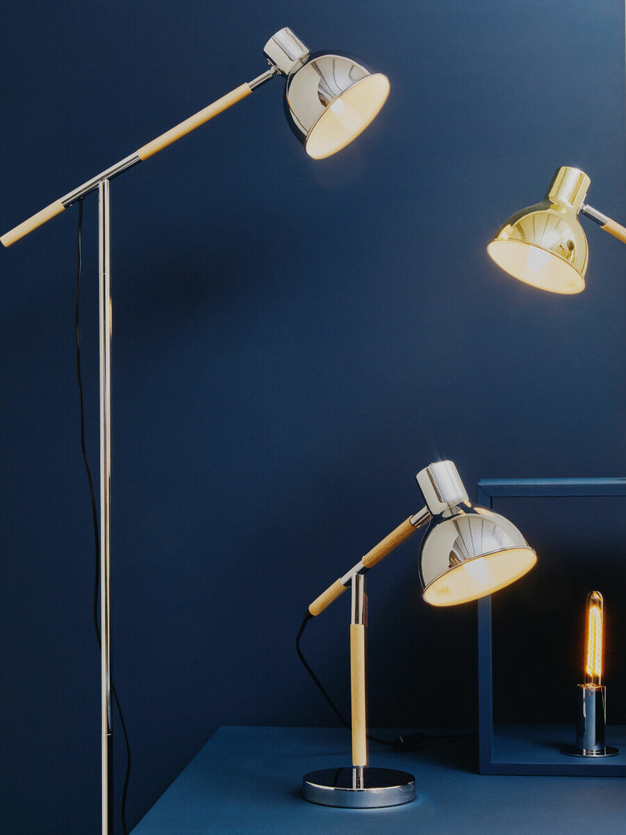 Stockholm Adjustable Desk Lamp In Chrome