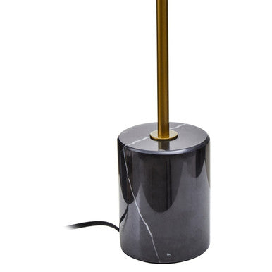 Revive Small Gold Metal Table Lamp With Black Marble Base