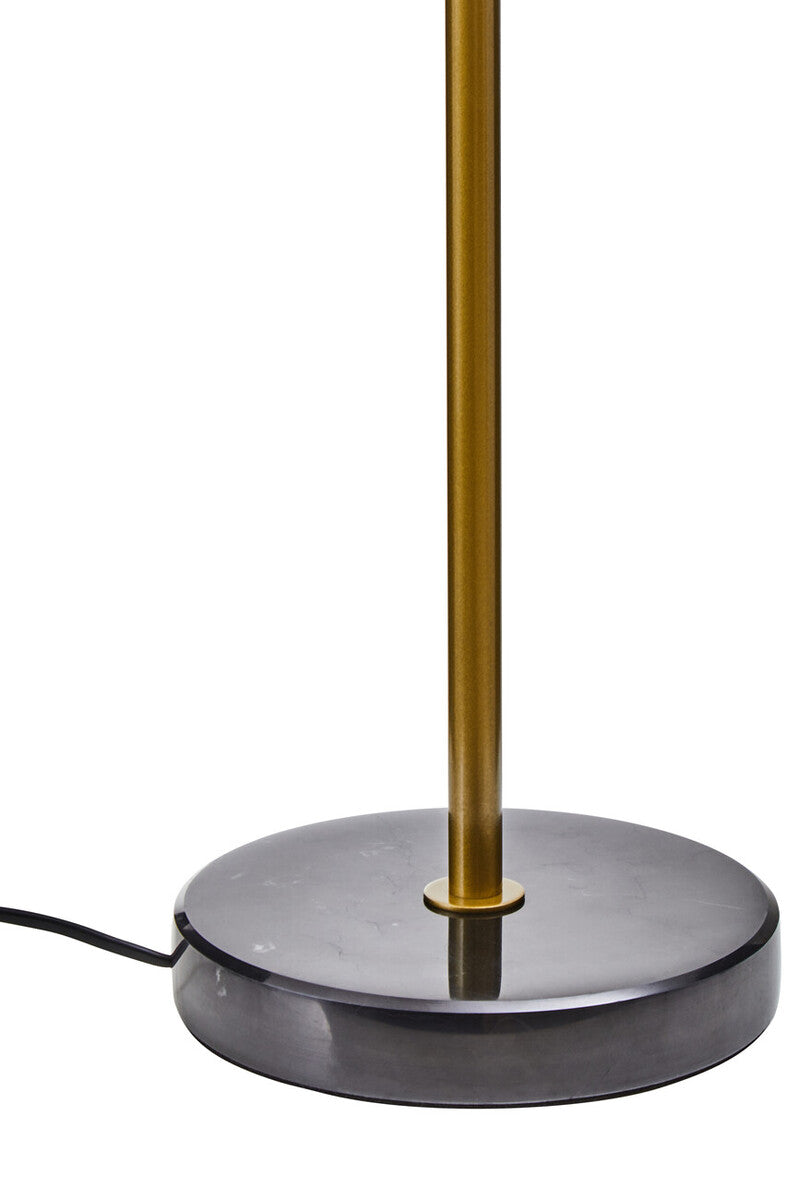 Revive Two Light Gold & Black Marble Table Lamp