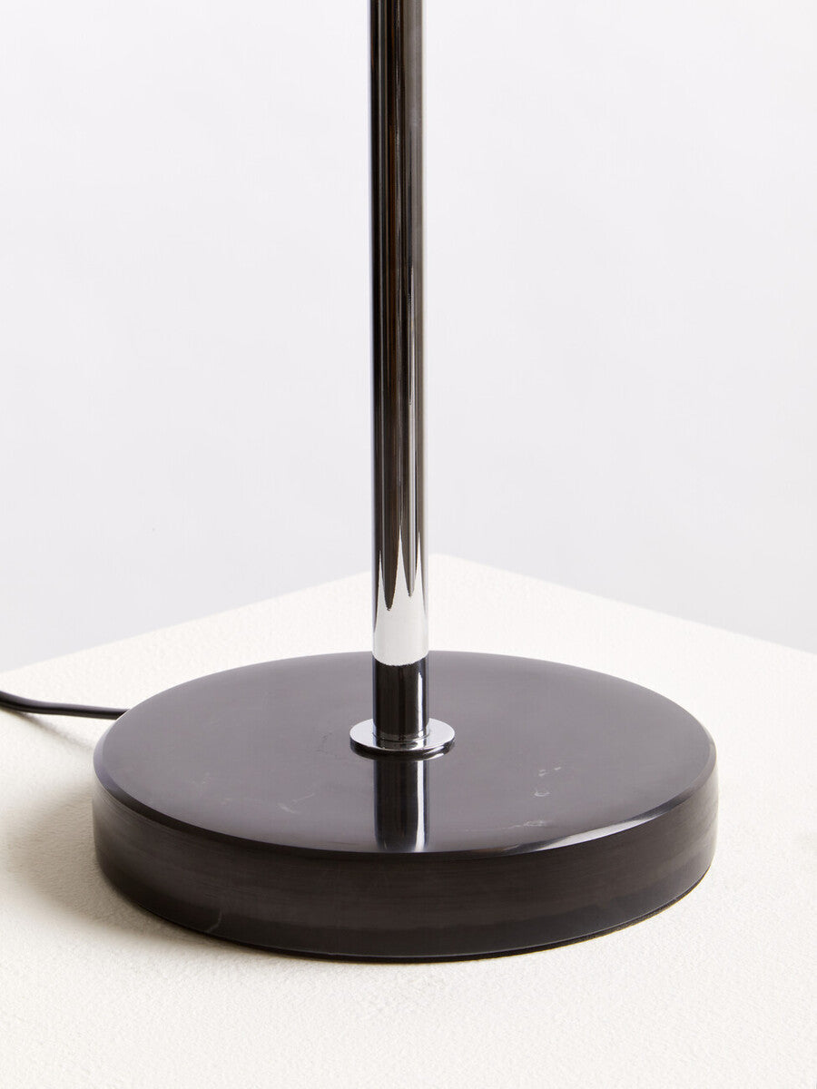 Revive Two Light Silver & Black Marble Table Lamp
