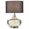 Luz Silver Glass With Black Shade Table Lamp