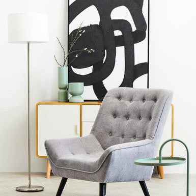 Forma Cream Waffle Shade Floor Lamp
